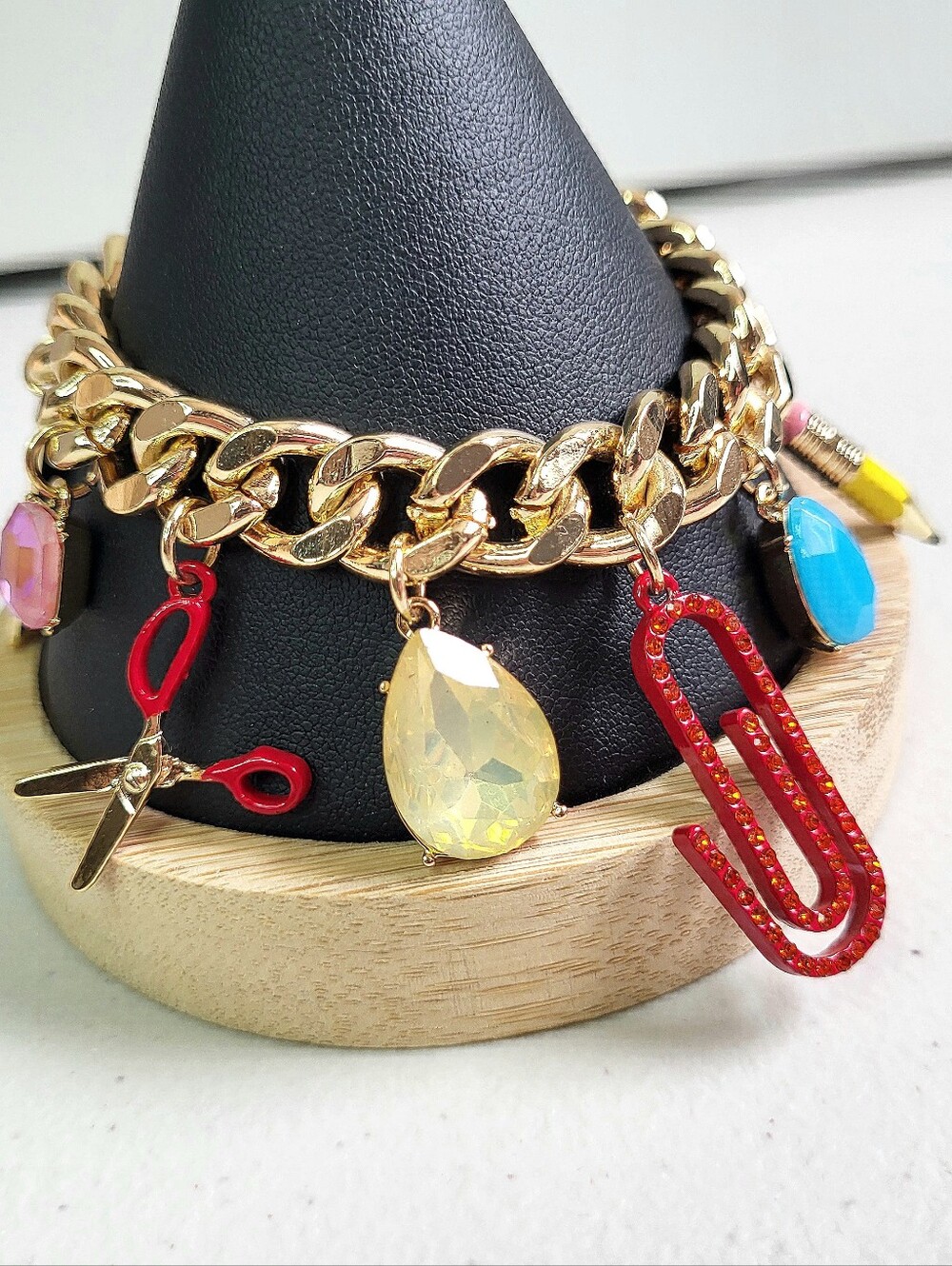 Betsey Johnson Back To School Teacher Necklace Bracelet And Earrings Set. NWT - Picture 10 of 16